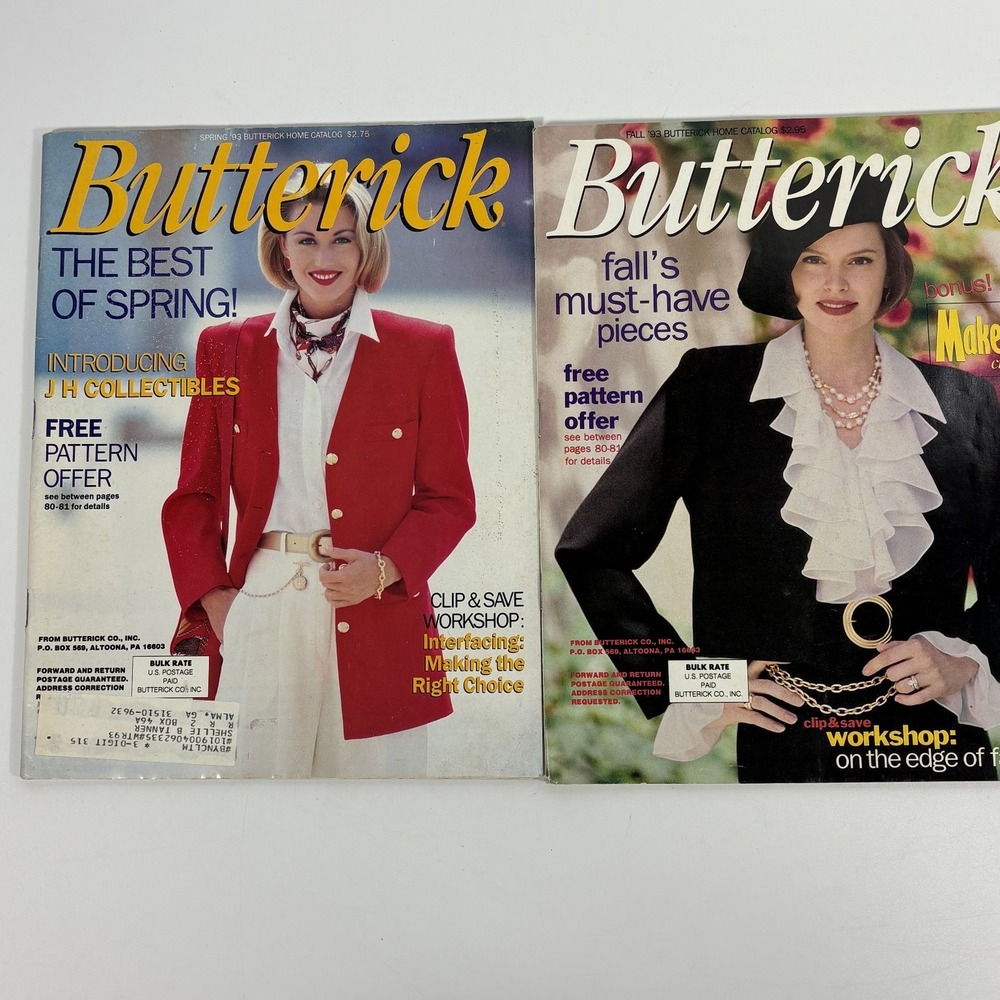 Butterick Magazine Lot Spring 1993 Patterns Fashion Sewing Fall Spring